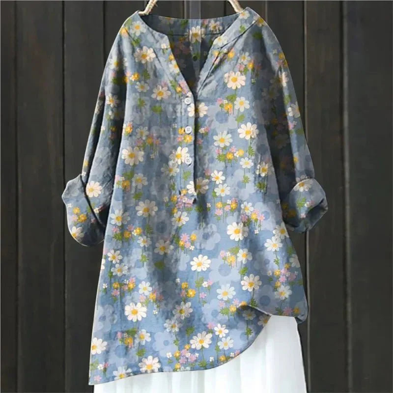 Emilia | Blumen-Akzent-Bluse