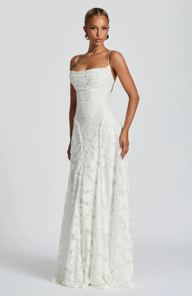 Clara™ | Elegantes Spitzen-Maxikleid