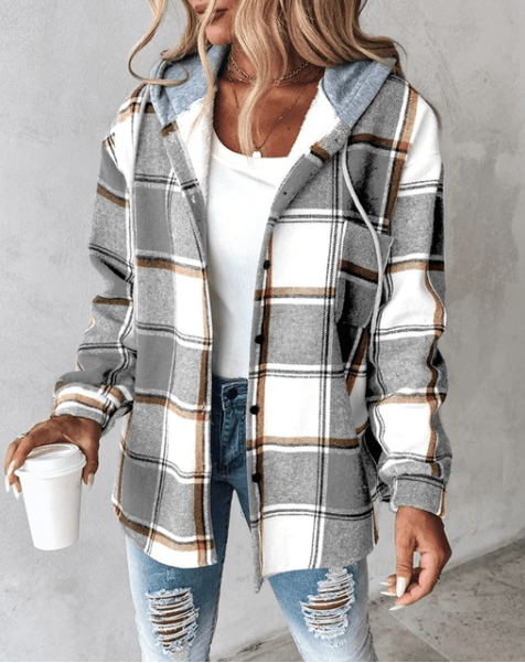 Lorenza | Karierte Kapuzenjacke