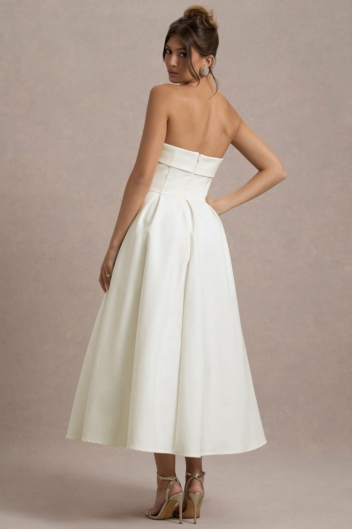 Luna™ | Elegantes trägerloses Midikleid