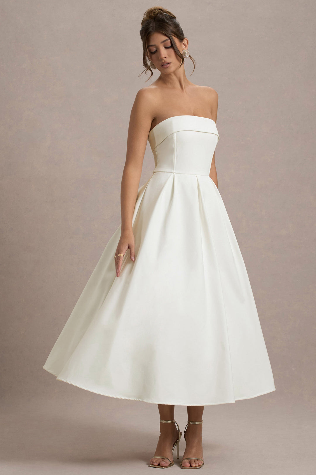 Luna™ | Elegantes trägerloses Midikleid