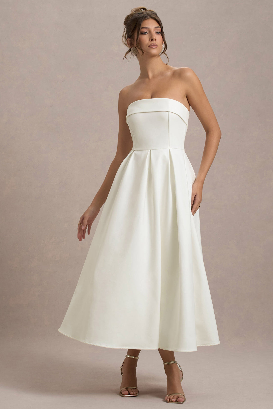 Luna™ | Elegantes trägerloses Midikleid