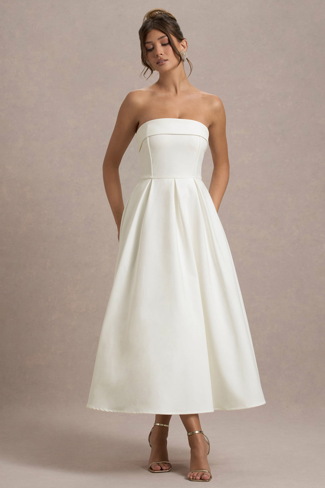 Luna™ | Elegantes trägerloses Midikleid