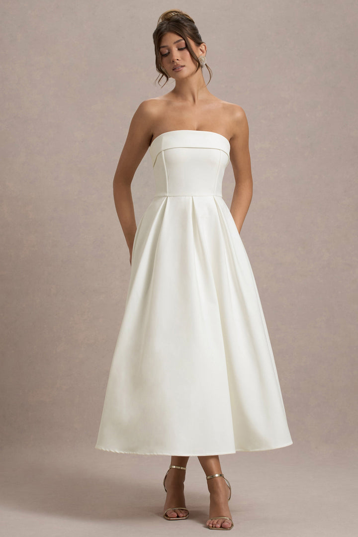 Luna™ | Elegantes trägerloses Midikleid