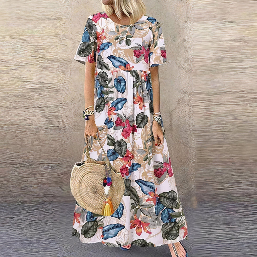 Selene | Elegantes Blumen-Maxi-Kleid
