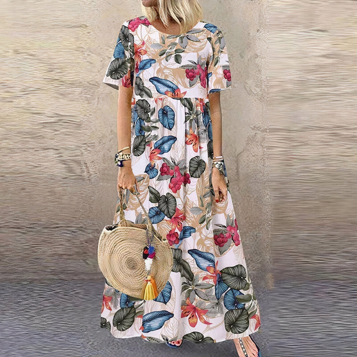 Selene | Elegantes Blumen-Maxi-Kleid