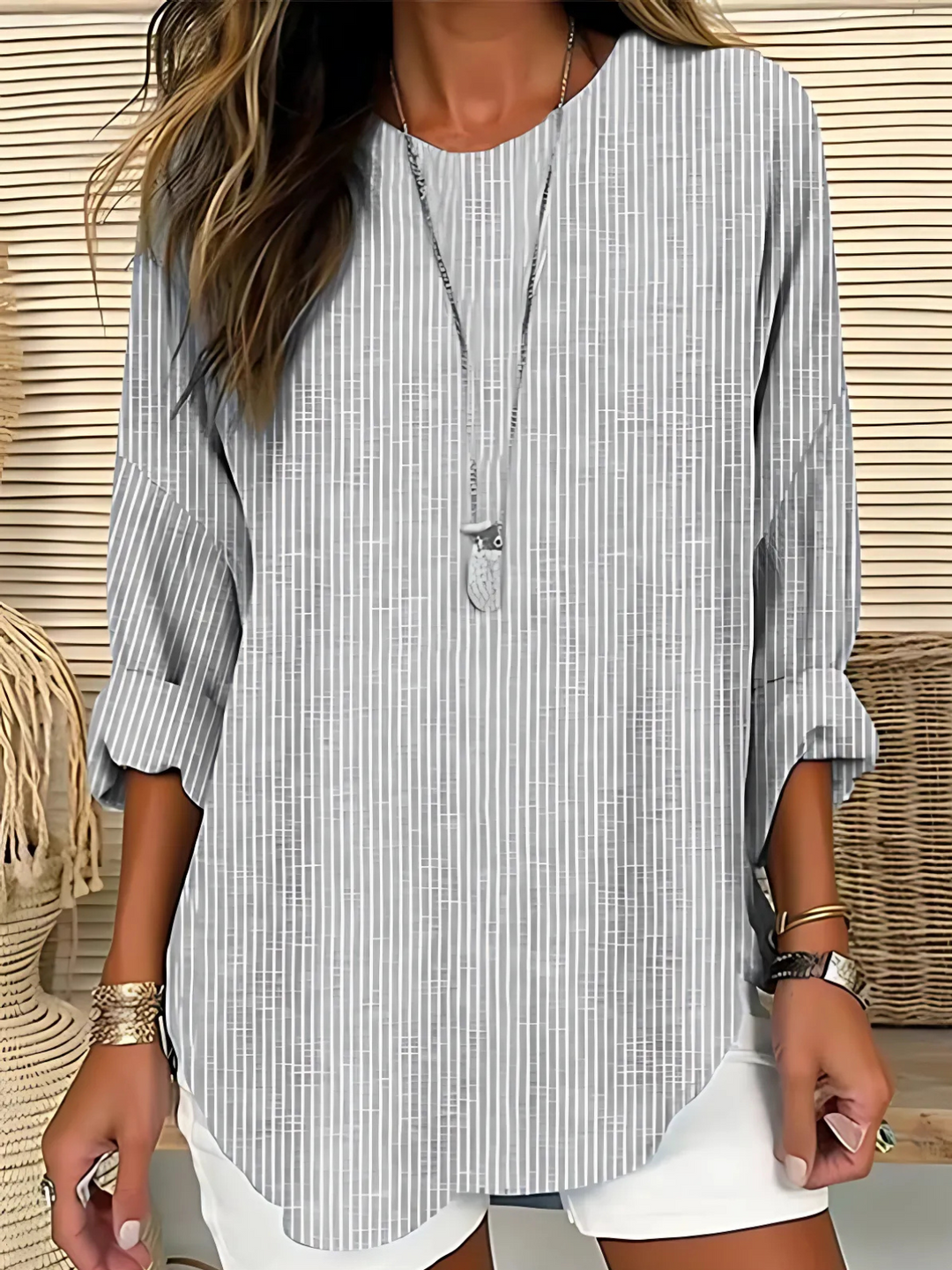 Rhea | Trendige Gestreifte Bluse