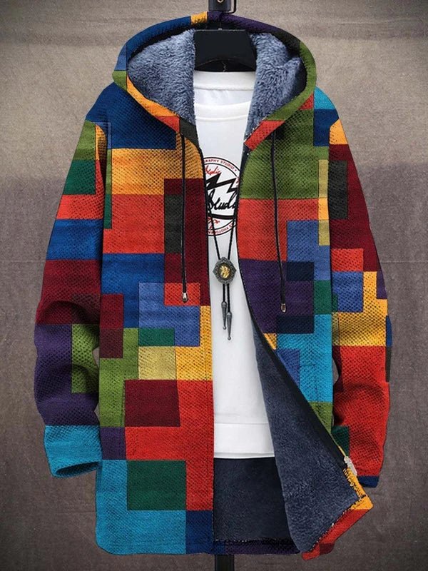 Janine | Luxuriöse Kunstdruck-Strickjacke