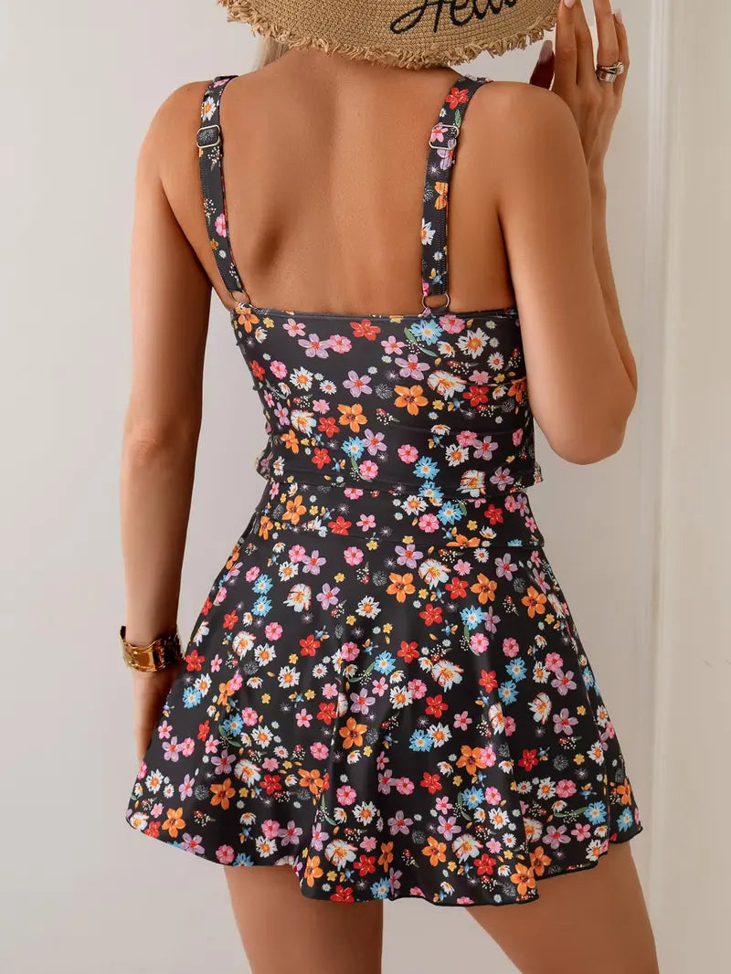 Mila™ | Blumen-Bikini-Set mit Wickelrock
