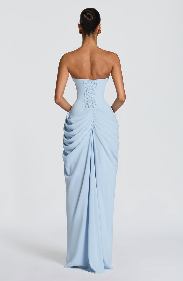 Zara™ | Dramatisches trägerloses Maxikleid mit Drapierung