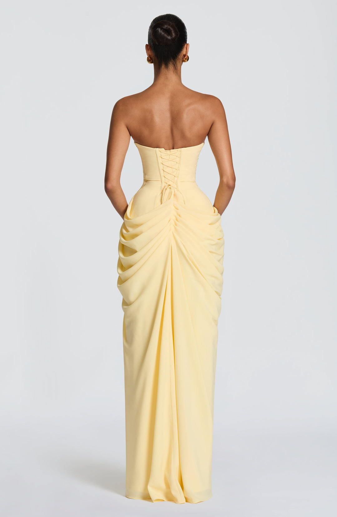 Zara™ | Dramatisches trägerloses Maxikleid mit Drapierung