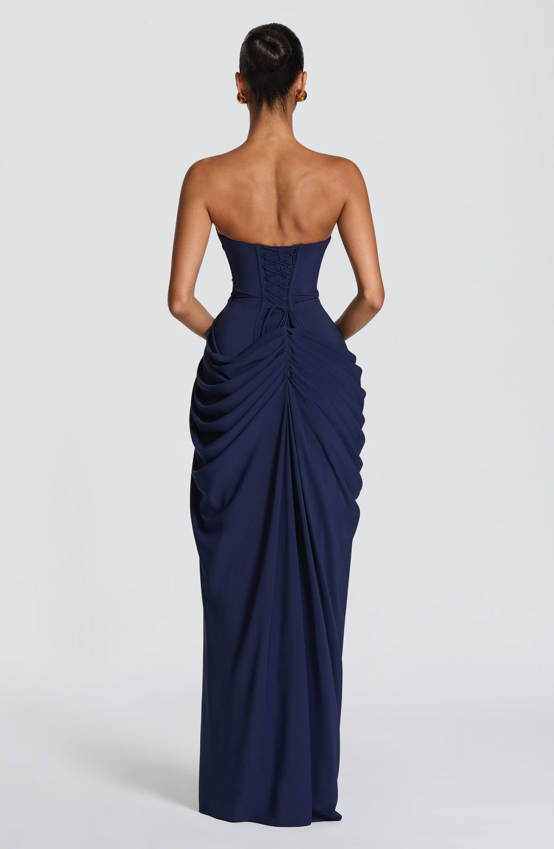 Zara™ | Dramatisches trägerloses Maxikleid mit Drapierung