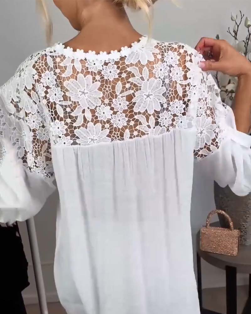 Nica | Spitzen-Patchwork-Bluse