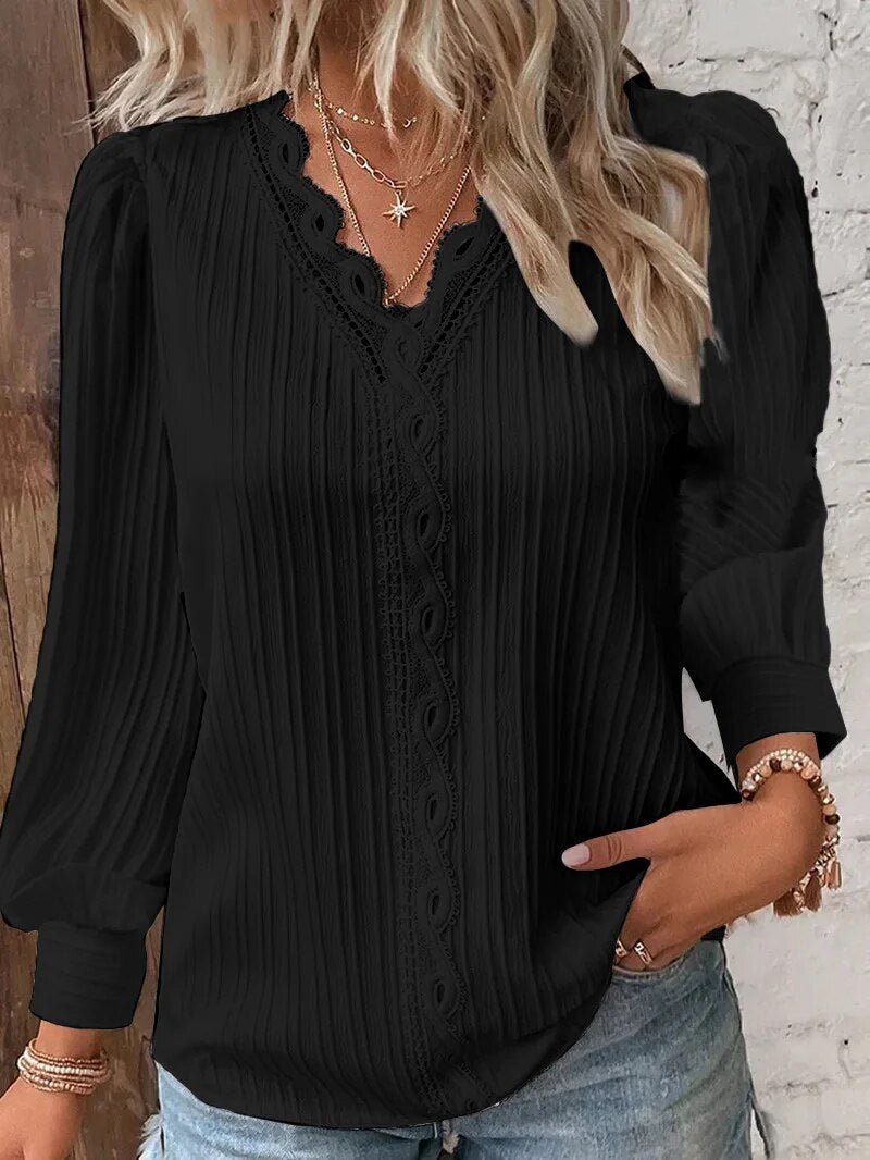Lydia | Spitzen-Detail-Bluse