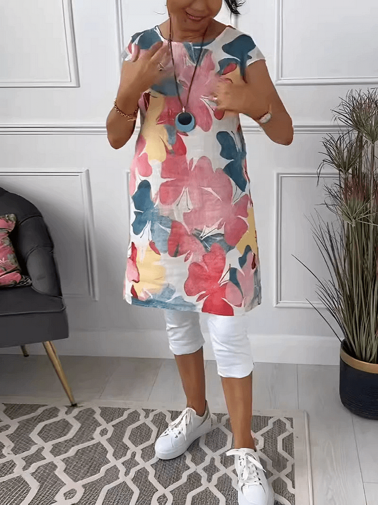 Mina | Anmutiges Blumen-Midi-Kleid
