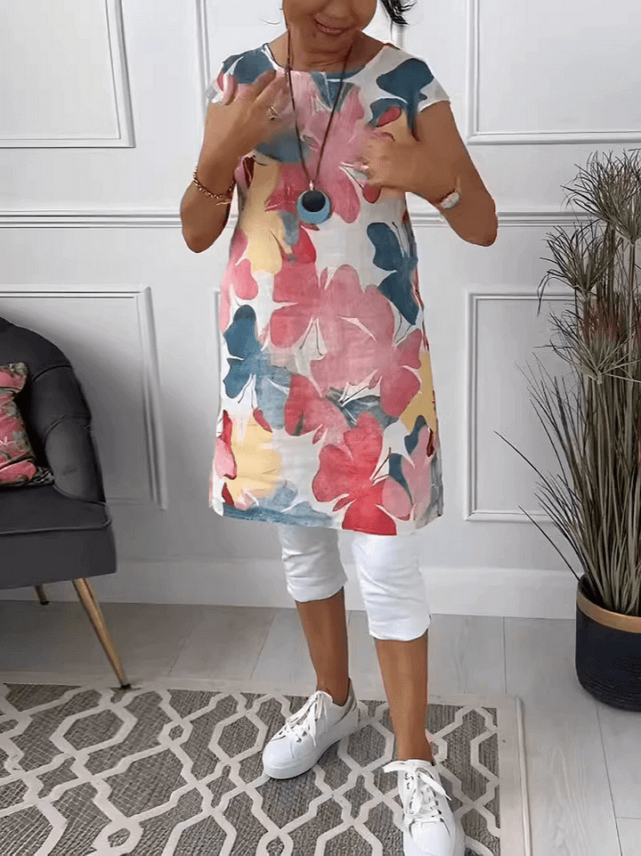 Mina | Anmutiges Blumen-Midi-Kleid
