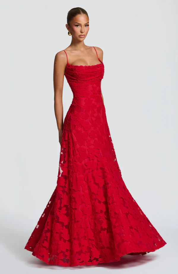 Clara™ | Elegantes Spitzen-Maxikleid