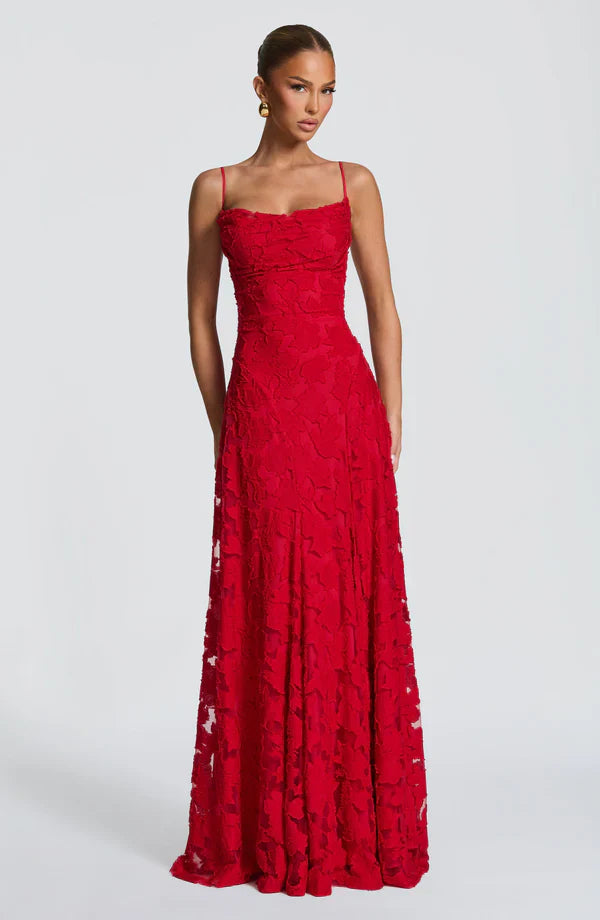 Clara™ | Elegantes Spitzen-Maxikleid