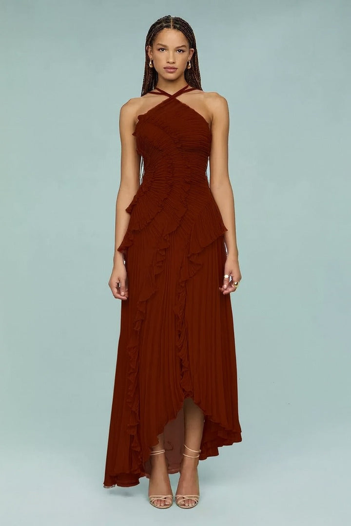 Romy™ | Elegantes Rüschen-Maxikleid