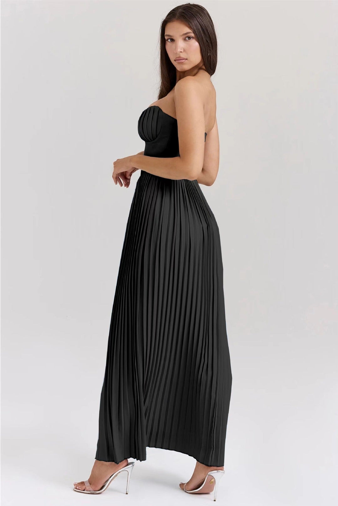 Isabelle™ | Trägerloses Plissee-Maxikleid mit Bustier