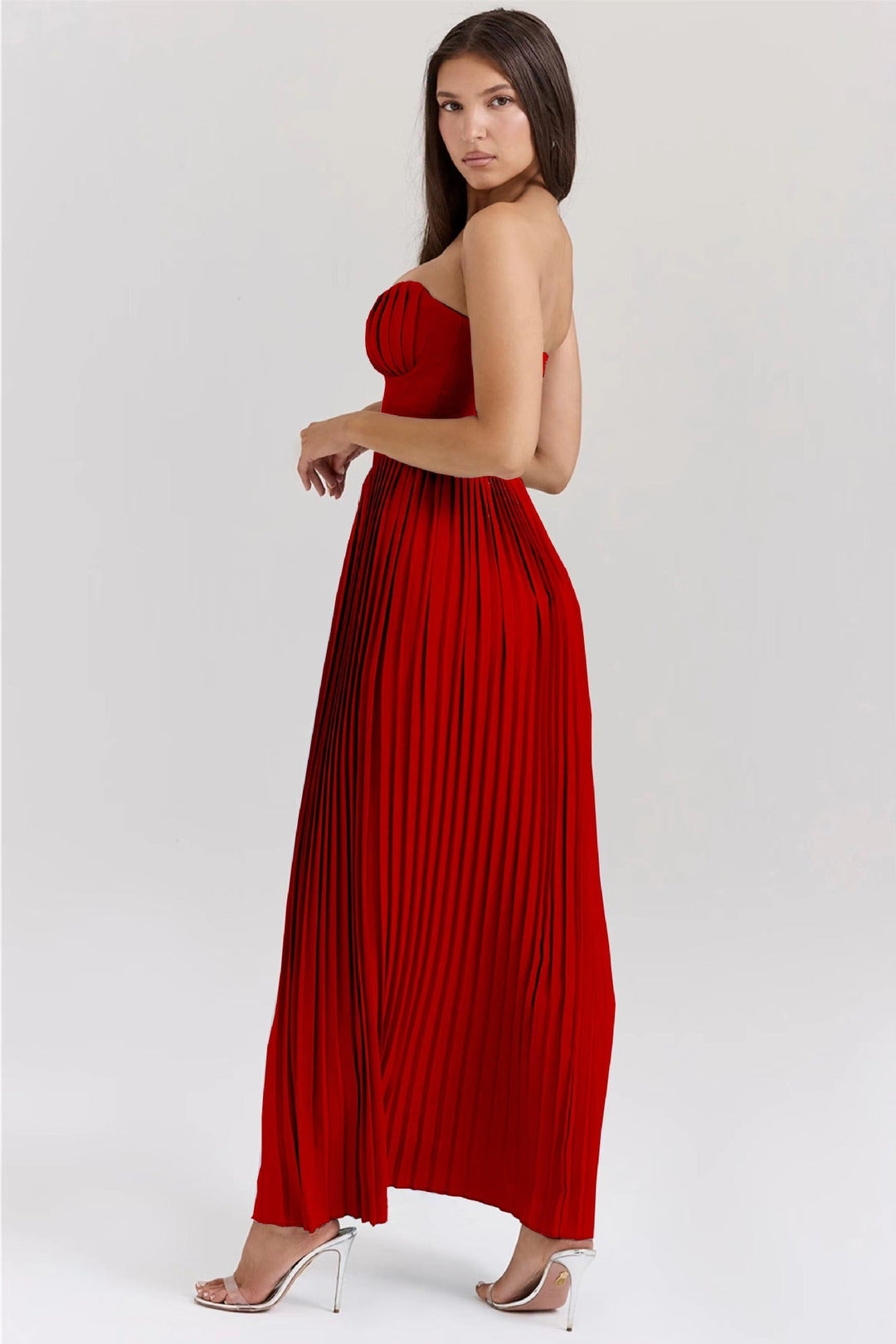 Isabelle™ | Trägerloses Plissee-Maxikleid mit Bustier