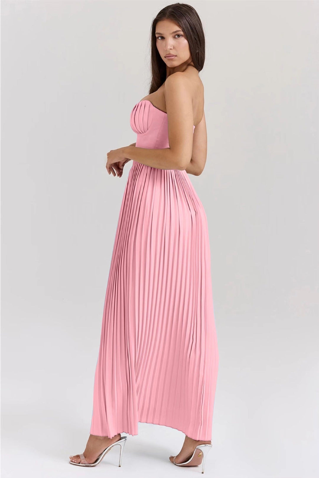 Isabelle™ | Trägerloses Plissee-Maxikleid mit Bustier