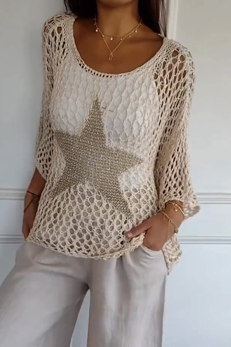 Piha | Elegantes Häkelstrick-Top