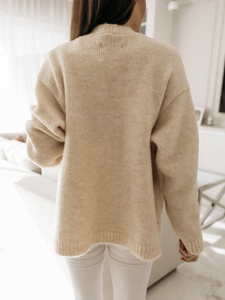 Cassy | Luxuriöse Geknöpfte Strickjacke