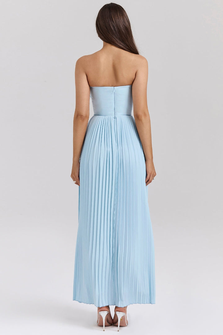 Isabelle™ | Trägerloses Plissee-Maxikleid mit Bustier