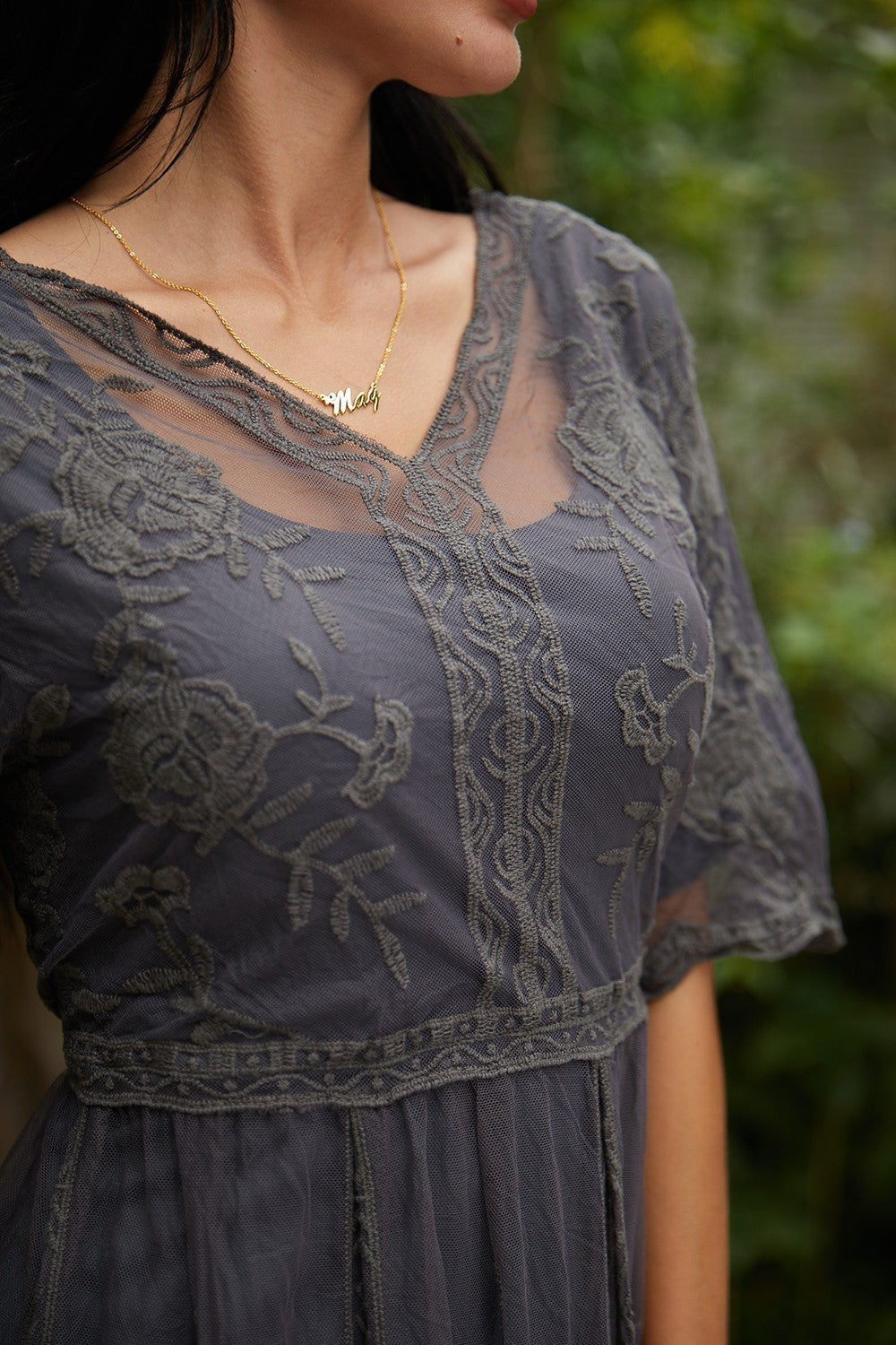 Clarita | Elegantes Blüten-Maxikleid