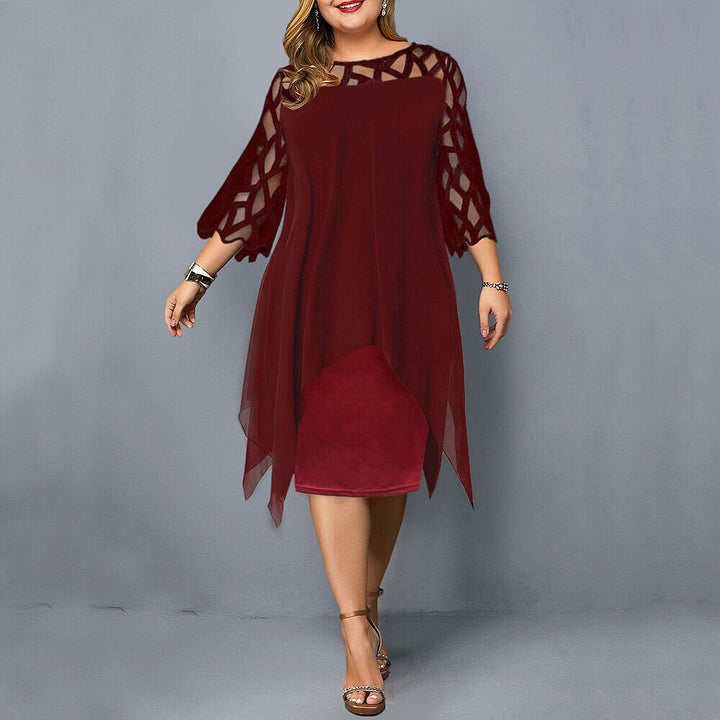 Kaycie | Schickes Kurvenreiches Midiekleid