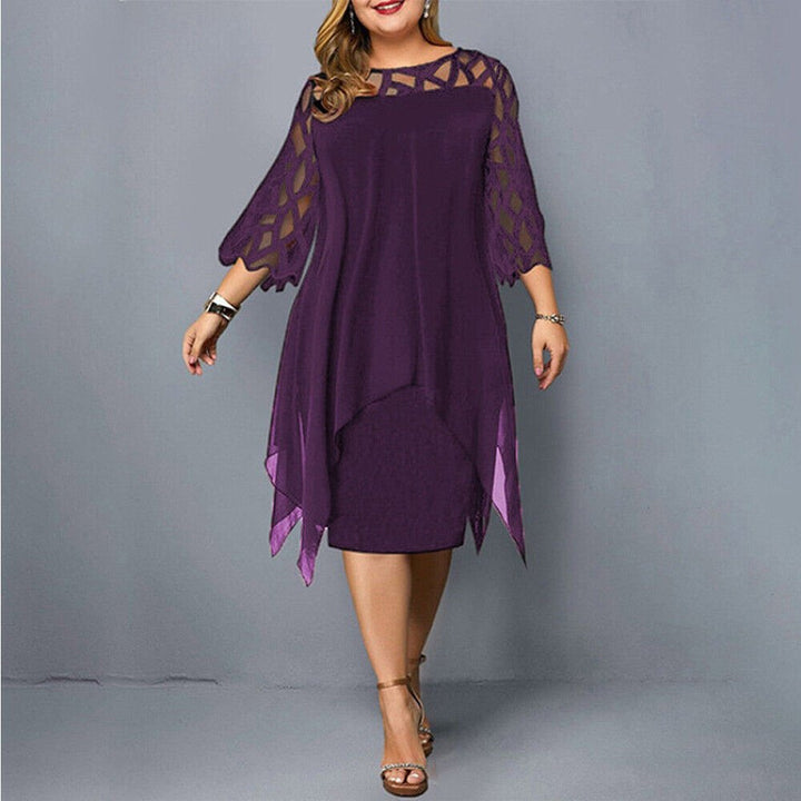 Kaycie | Schickes Kurvenreiches Midiekleid