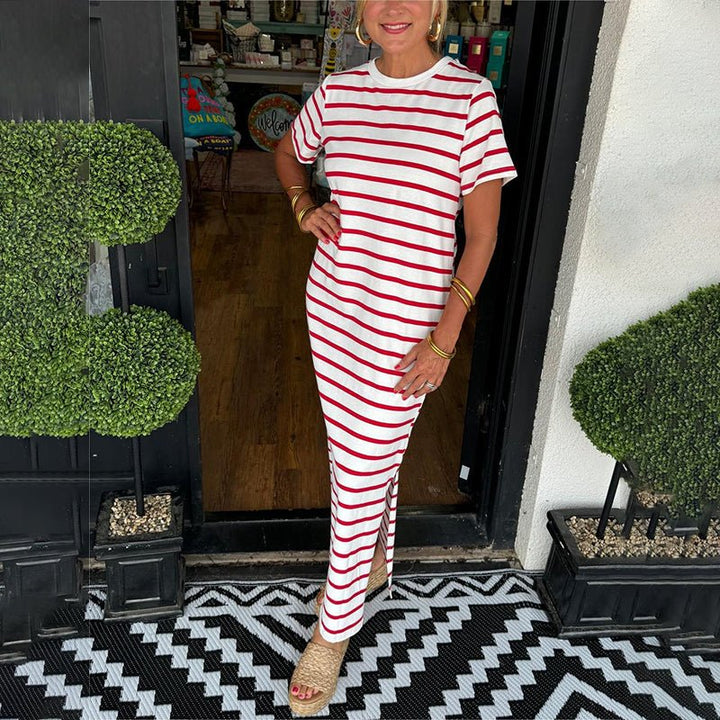 Ivia™ Gestreiftes Maxikleid