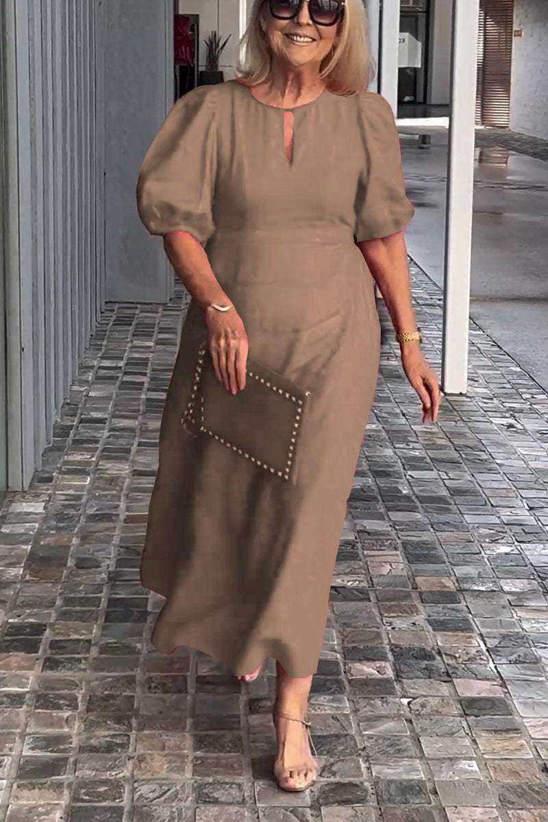 Natalia | Zeitloses Kleid mit Puffärmeln