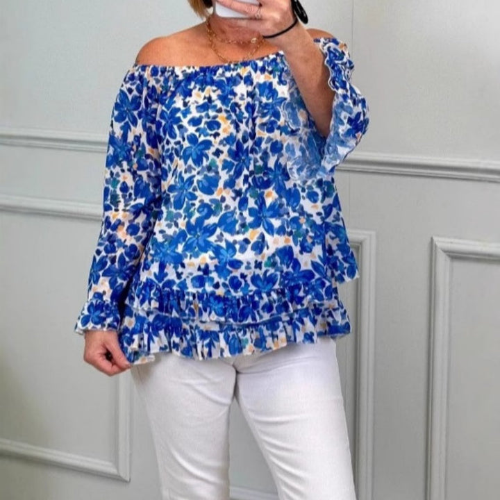 Lucinda | Drapierte Off-Shoulder-Bluse