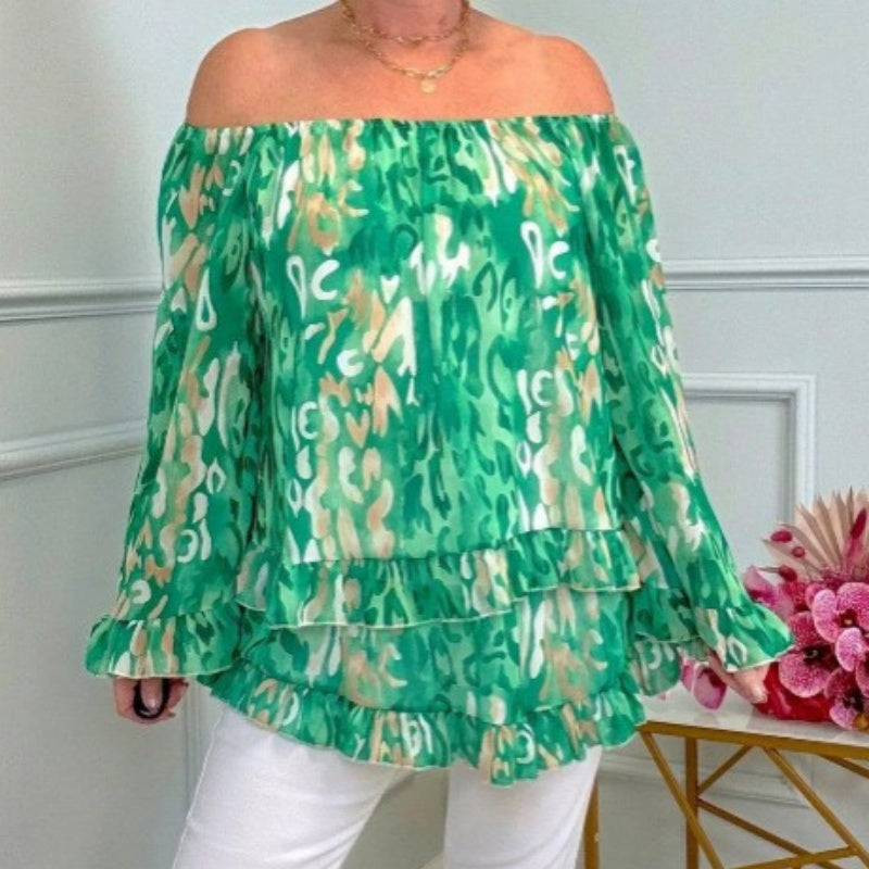 Lucinda | Drapierte Off-Shoulder-Bluse