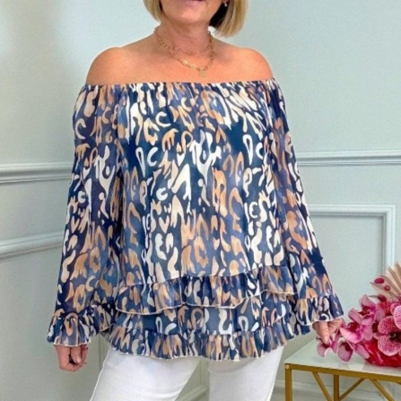 Lucinda | Drapierte Off-Shoulder-Bluse
