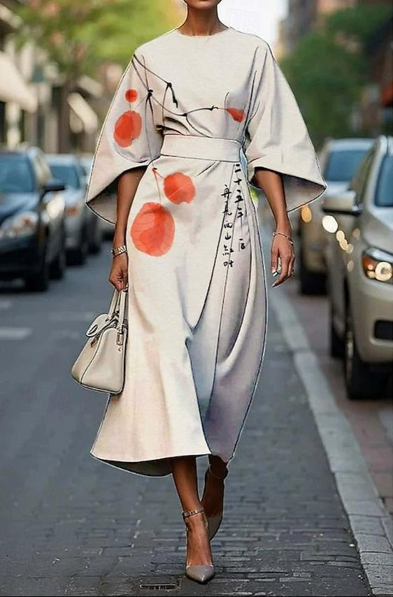 Angelica | Charmantes Blumen-Midiekleid