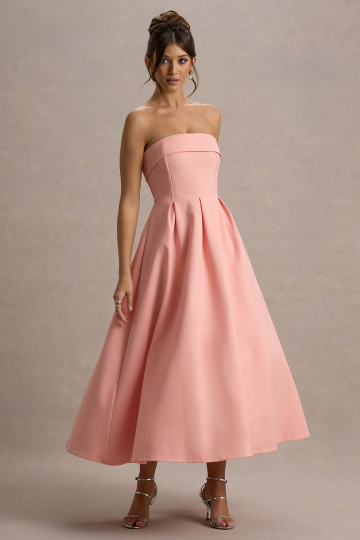 Luna™ | Elegantes trägerloses Midikleid