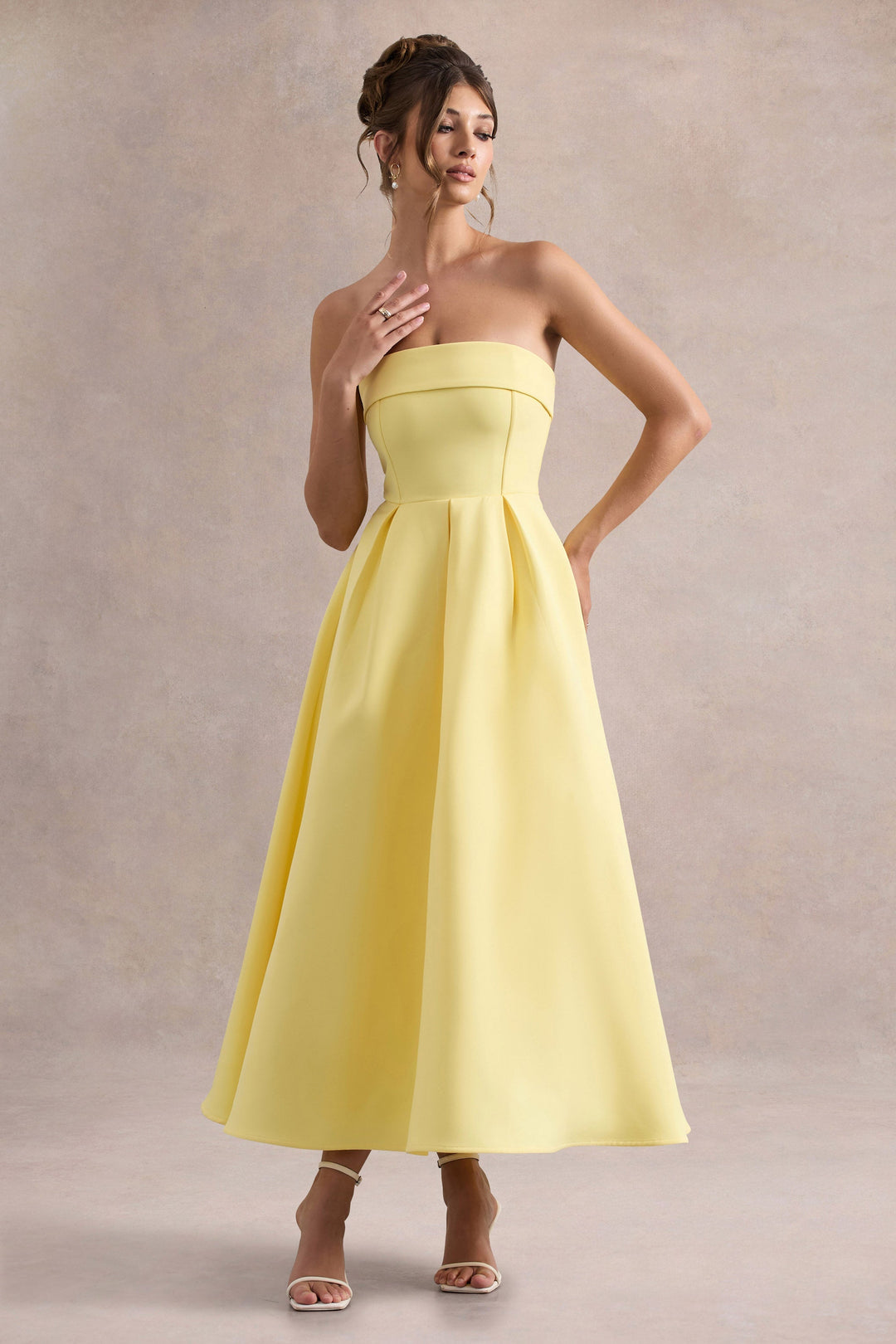 Luna™ | Elegantes trägerloses Midikleid