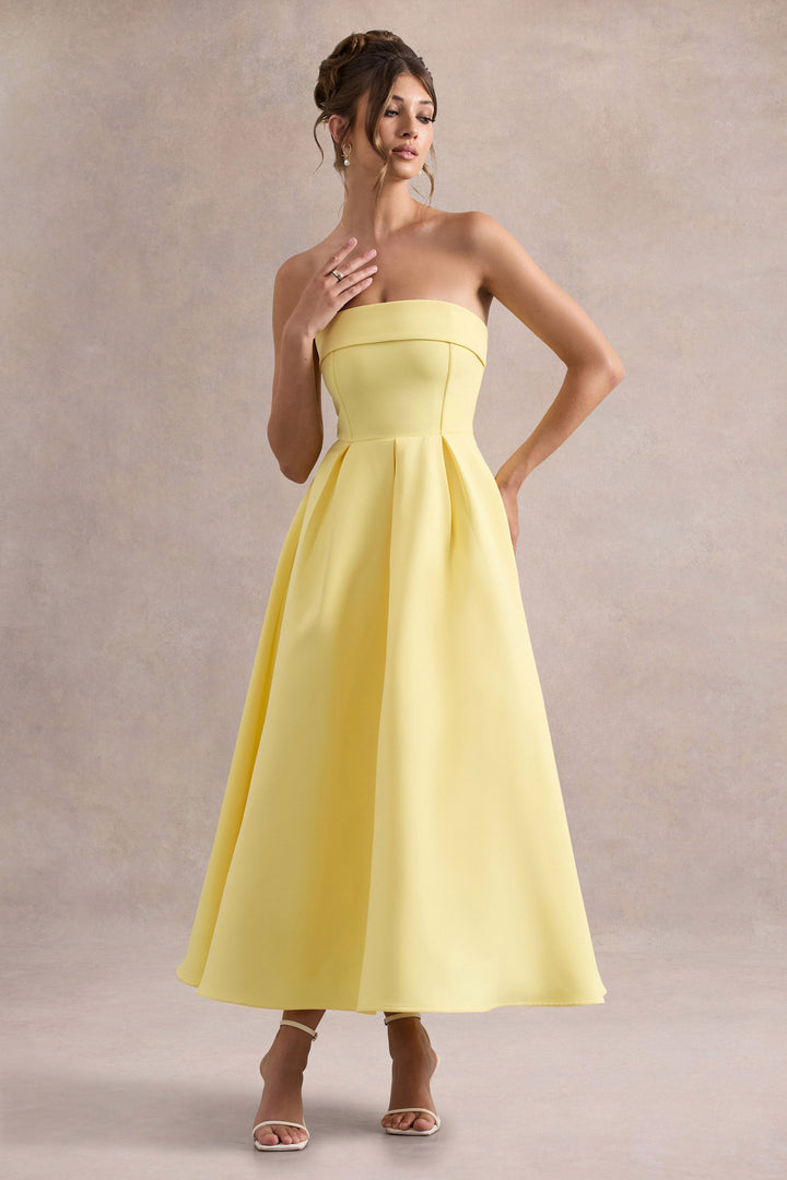 Luna™ | Elegantes trägerloses Midikleid