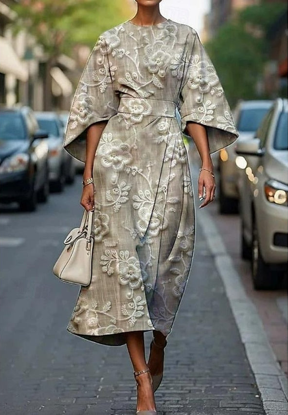 Angelica | Charmantes Blumen-Midiekleid